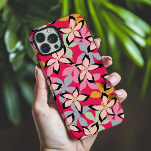 Coque iPhone 16 Pro Max Motif floral moderne et coloré, botanique lumineux