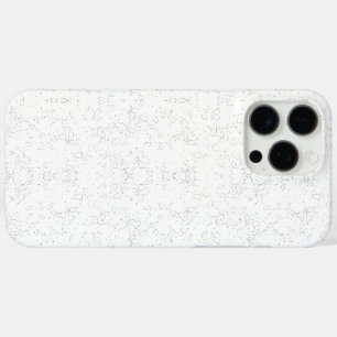 Coque iPhone 16 Pro Max Motif floral monochrome – Art élégant sans couture