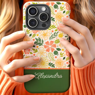 Coque Case-Mate iPhone Motif floral mou botanique Nom du script