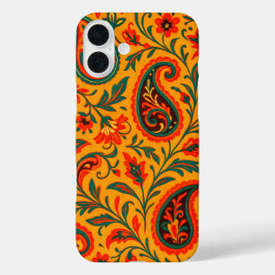 Coque Pour iPhone 16 Plus Motif Floral Paisley Élégant