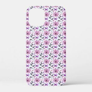 Case-Mate iPhone Case Motif floral papillon violet Cottagecore mignon