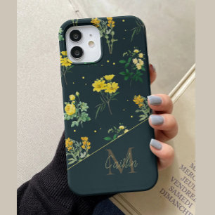 Coque Case-Mate iPhone Motif floral personnalisé Navy Vintage