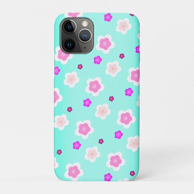 Coques Case-Mate iPhone Motif floral pourpre dégradé printanier moderne (Dos)