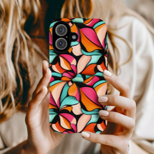 Coque Pour iPhone 16 Motif Floral Rétro Coloré
