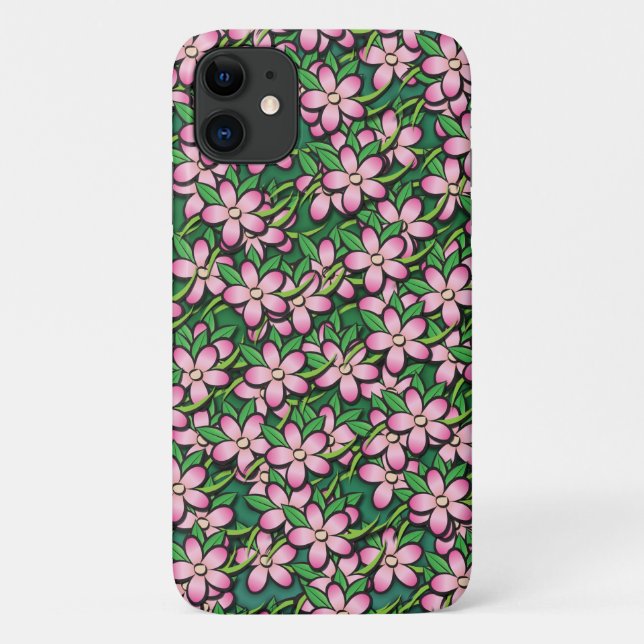 Coques Case-Mate iPhone Motif floral rose (Dos)