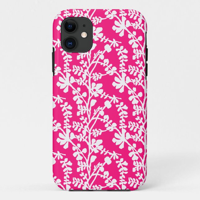 Coques Case-Mate iPhone Motif Floral rose et blanc (Dos)