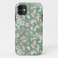 Motif floral rose et rousse Coque-Mate iPhone ca