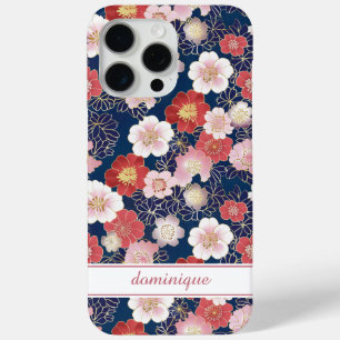 Coque Case-Mate iPhone Motif Floral Rose Japonais Monogrammé