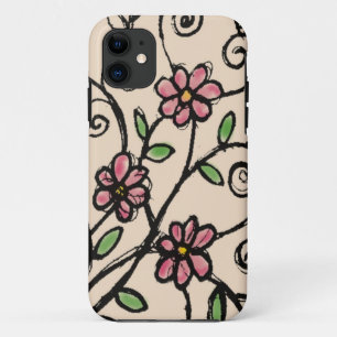 Coque iPhone 11 Motif floral rustique