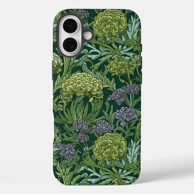Coques Case-Mate iPhone Motif floral sans couture de style William Morris (Verso)