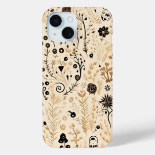 Coque Case-Mate iPhone Motif floral sans couture dessiné à la main