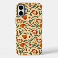 Motif floral sans couture sur fond beige