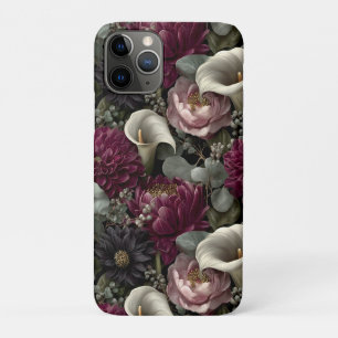 Case-Mate iPhone Case Motif floral sombre avec dahlias et callas