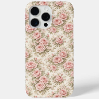 Coque Case-Mate iPhone Motif floral transparent de rose vintage élégant