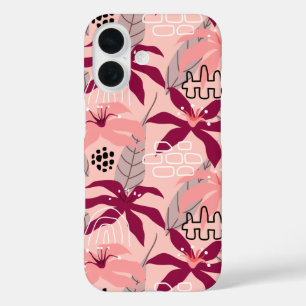 Coque Pour iPhone 16 Motif floral Tropical moderne et tendance
