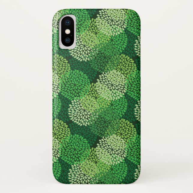 Coques Case-Mate iPhone Motif floral vert (Dos)