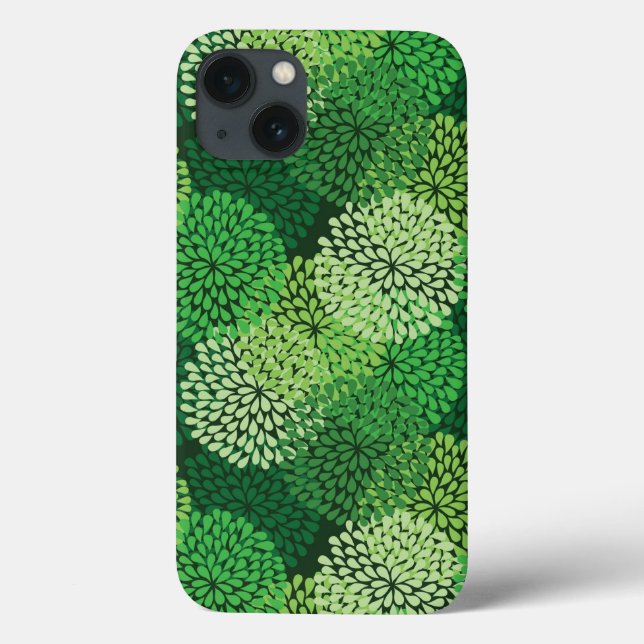 Coques Case-Mate iPhone Motif floral vert (Verso)