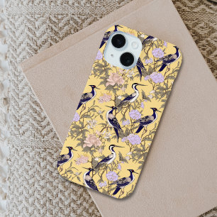 Coque Case-Mate iPhone Motif floral vintage de héron oiseaux coloré