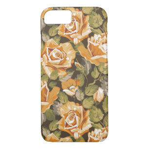 Coque Case-Mate Pour iPhone Motif floral vintage des roses jaunes