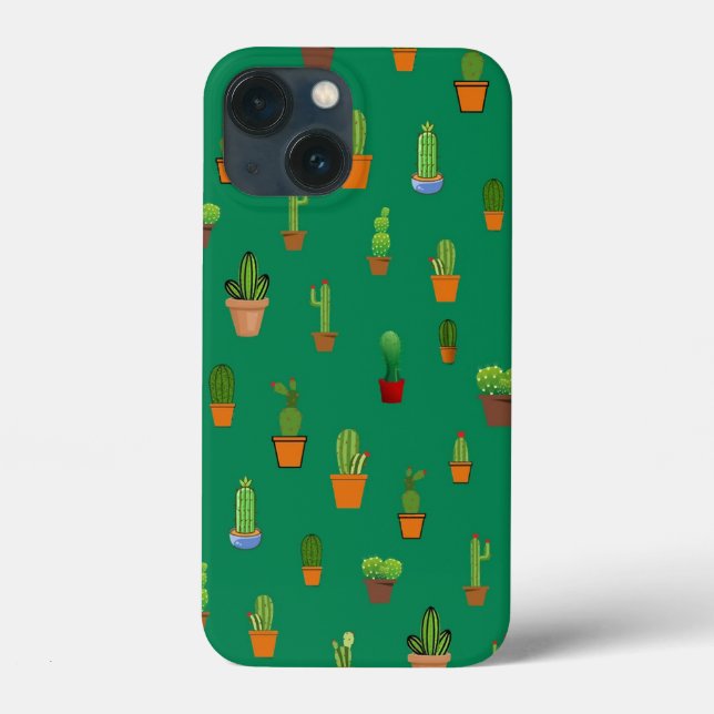 Coques Case-Mate iPhone Motif, formes et Motifs Cactus sans faille (Verso)