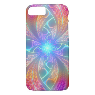 Coque Case-Mate iPhone Motif fractal psychédélique arc-en-ciel