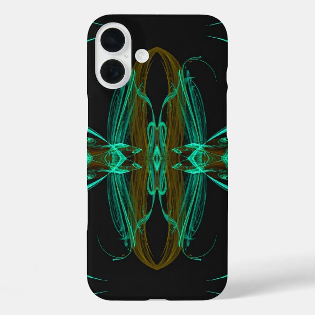 Coques Case-Mate iPhone Motif fractal vert s'adapte à tous les cas (Verso)