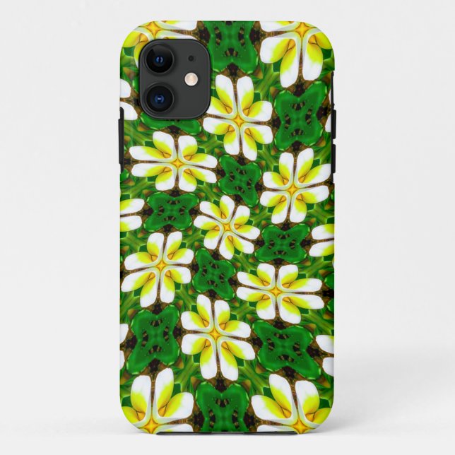 Coques Case-Mate iPhone Motif frangipanier jaune (Dos)