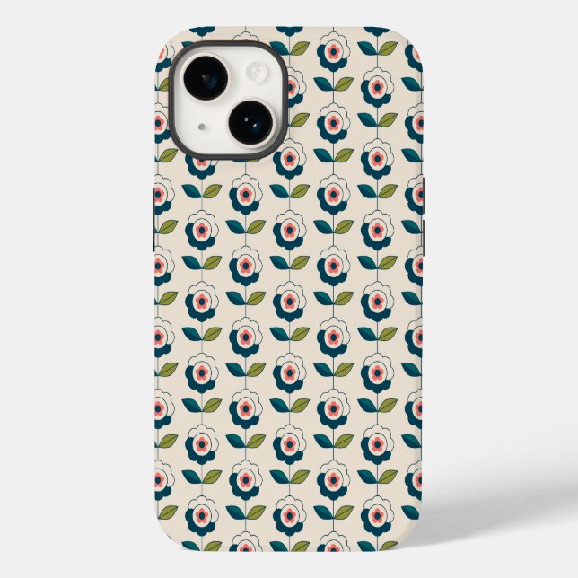 Coques Case-Mate iPhone Motif Fun Jardin Retro (Verso)