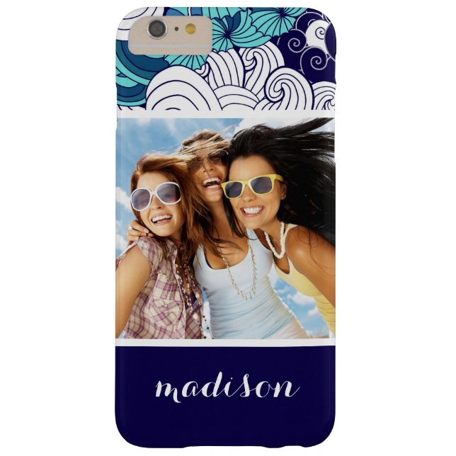 Coques Case-Mate iPhone Motif Funky Seashell | Votre photo et votre nom (Dos)