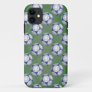 Etui iPhone Case-Mate Motif Futbal bleu et blanc