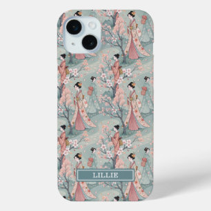 Coque Case-Mate iPhone Motif Geisha Sakura Japonais Monogrammé