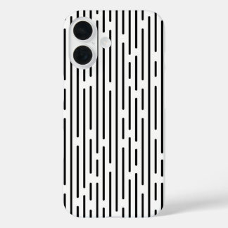 Coque Pour iPhone 16 Motif géométrique à ligne noire