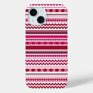 Coque Case-Mate iPhone Motif Géométrique à Rayure Zigzag Rouge Carmine &