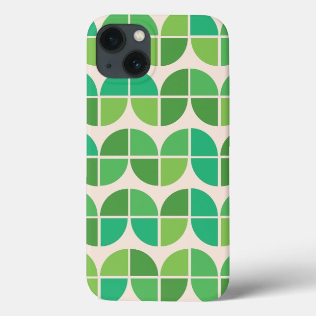 Coques Case-Mate iPhone  Motif géométrique abstrait de milieu de siècle ve (Verso)