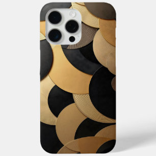 Coque Case-Mate iPhone Motif géométrique Abstrait or et noir