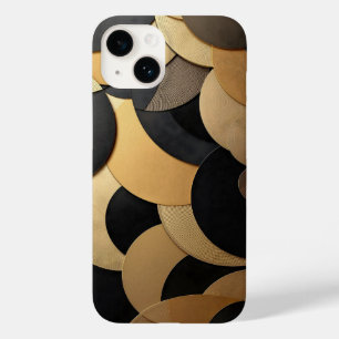Coque Case-Mate iPhone Motif géométrique Abstrait or et noir
