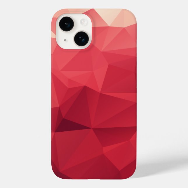 Coques Case-Mate iPhone Motif géométrique Abstrait triangulaire rouge (Verso)