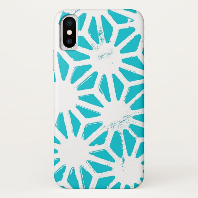 Coques Case-Mate iPhone Motif géométrique Aqua (Dos)