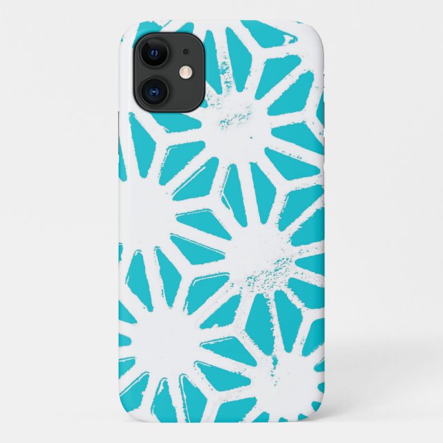 Coques Case-Mate iPhone Motif géométrique Aqua (Dos)