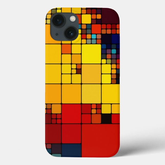 Coques Case-Mate iPhone Motif géométrique arc-en-ciel abstrait (Verso)