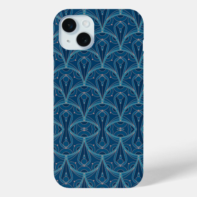 Coques Case-Mate iPhone Motif géométrique Art Déco répétitif (Verso)