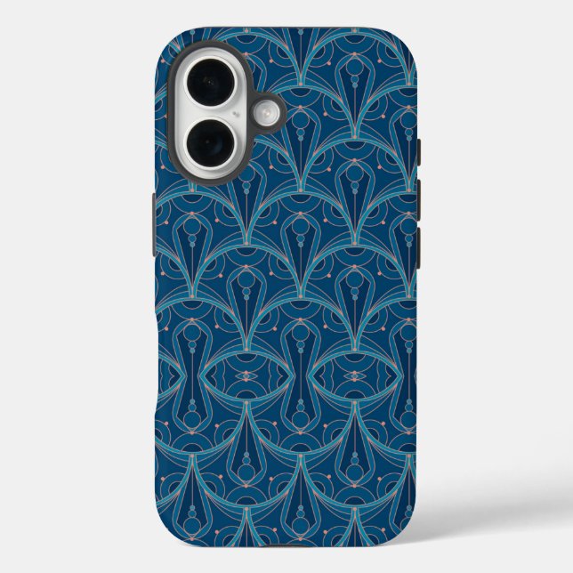 Coques Case-Mate iPhone Motif géométrique Art Déco répétitif (Verso)