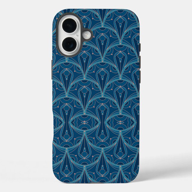 Coques Case-Mate iPhone Motif géométrique Art Déco répétitif (Verso)