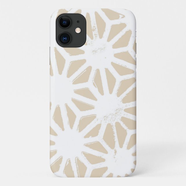 Coques Case-Mate iPhone Motif géométrique beige (Dos)