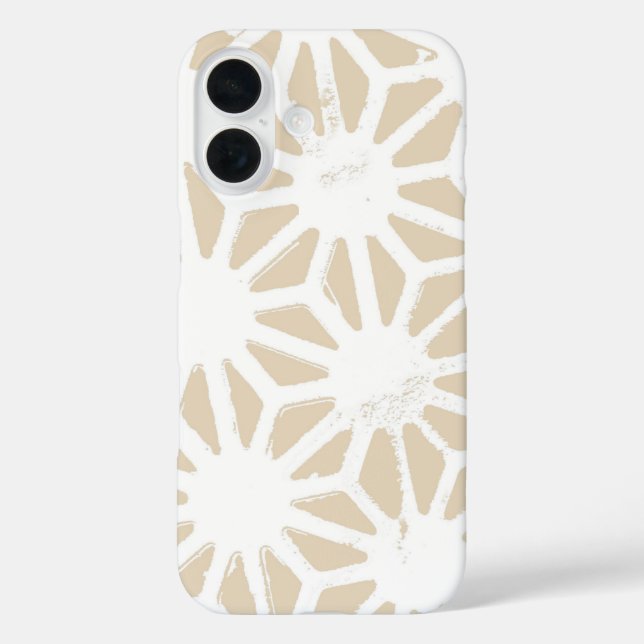 Coques Case-Mate iPhone Motif géométrique beige (Verso)