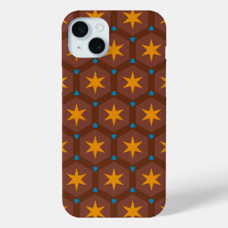 Coque Case-Mate iPhone Motif géométrique bleu Brown, or