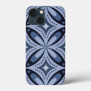 Case-Mate iPhone Case Motif géométrique bleu de style rétro