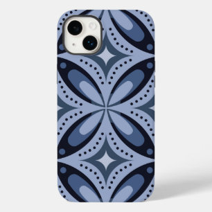 Coque Case-Mate iPhone Motif géométrique bleu de style rétro
