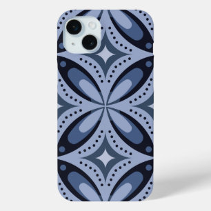 Coque Case-Mate iPhone Motif géométrique bleu de style rétro