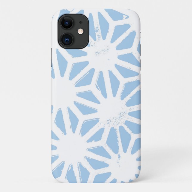 Coques Case-Mate iPhone Motif géométrique bleu pâle (Dos)